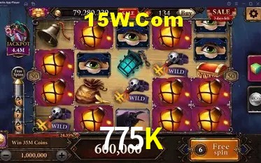 Tela de boas-vindas e lobby de jogos do aplicativo 775K